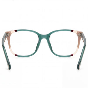 Carolina Herrera CH 0065 Rectangle Eyeglasses for Women — interior view, Acetate frame detail