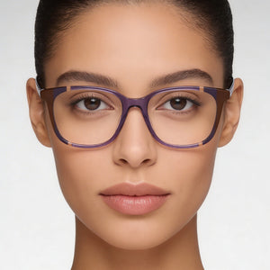 Carolina Herrera CH 0065 Square Eyeglasses for Women — interior view, Polycarbonate demo lenses