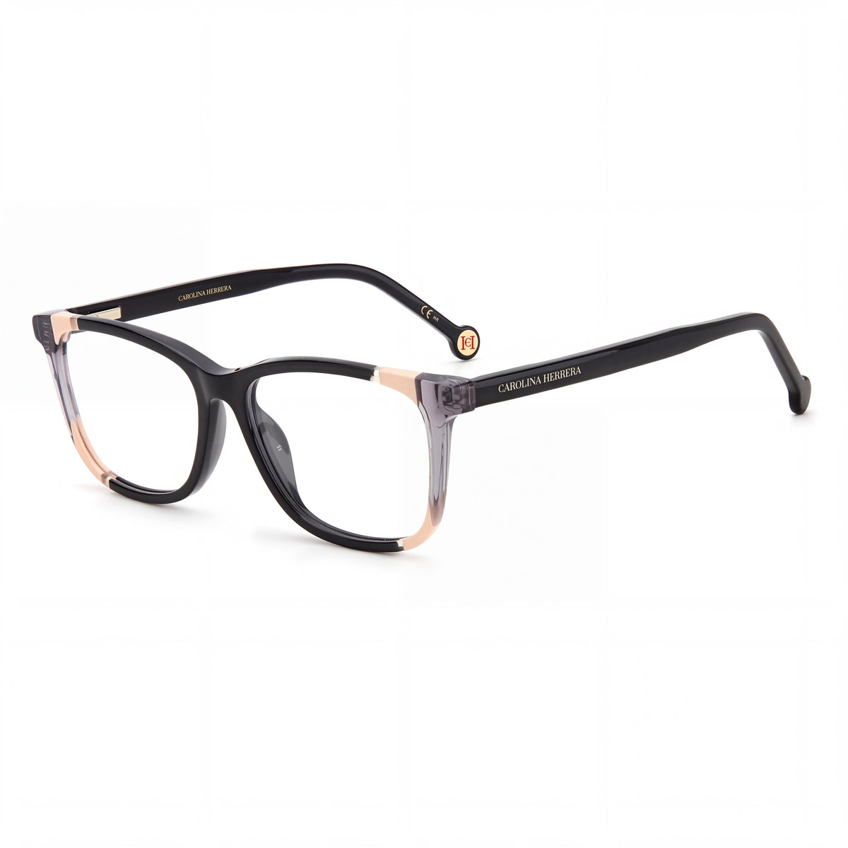 Carolina Herrera CH 0066 KDX Black Square Eyeglasses for Women, 53mm, Photo 1