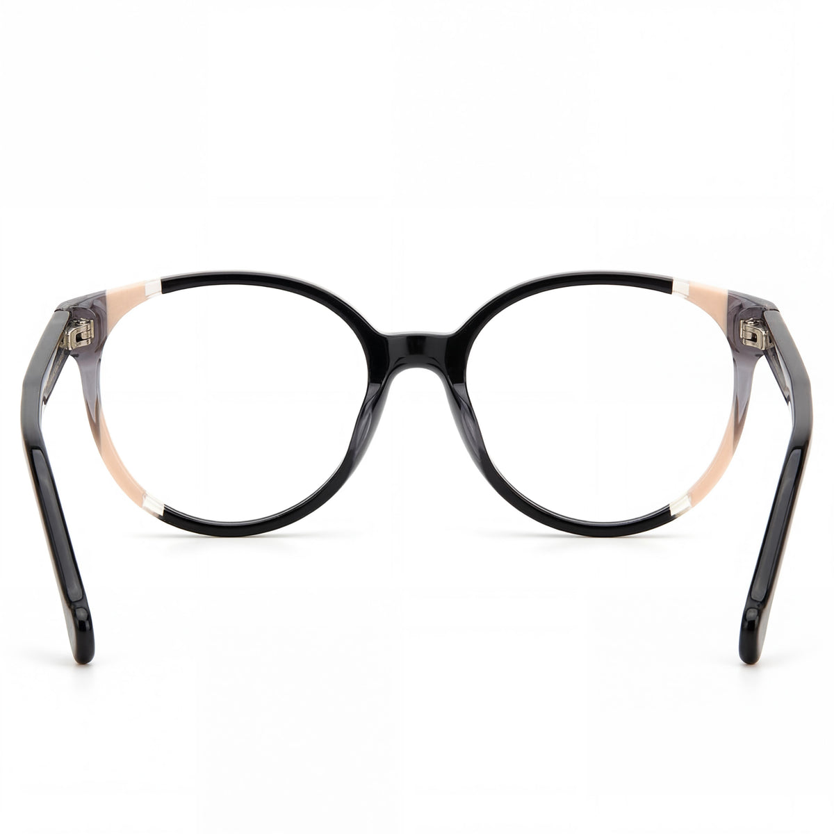 Gafas graduadas redondas Carolina Herrera CH 0067 Black Nude para mujer, 52 mm, Photo 2