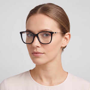 Carolina Herrera CH 0072 Rectangle Eyeglasses for Women — interior view, Polycarbonate demo lenses