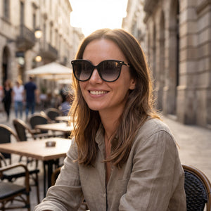 Carolina Herrera Classic Black Sunglasses Unisex — lifestyle wear, holiday photos and sightseeing
