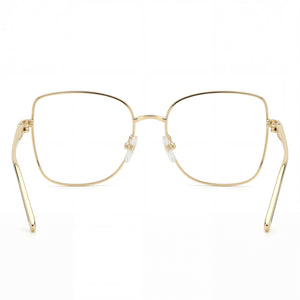 Carolina Herrera Classic Square Eyeglasses for Women — front view, Metal