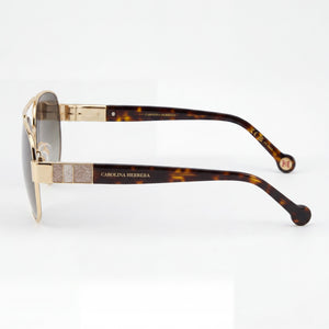 Carolina Herrera Classic Aviator Sunglasses Unisex — front view, Metal frame