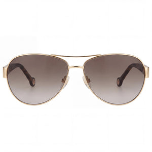 Carolina Herrera Classic Aviator Sunglasses Unisex — front view, Metal frame