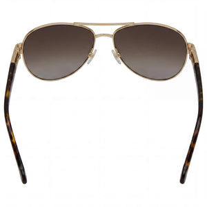 Carolina Herrera Classic Aviator Sunglasses Unisex — side view, Non-Polarized Brown Shaded lens
