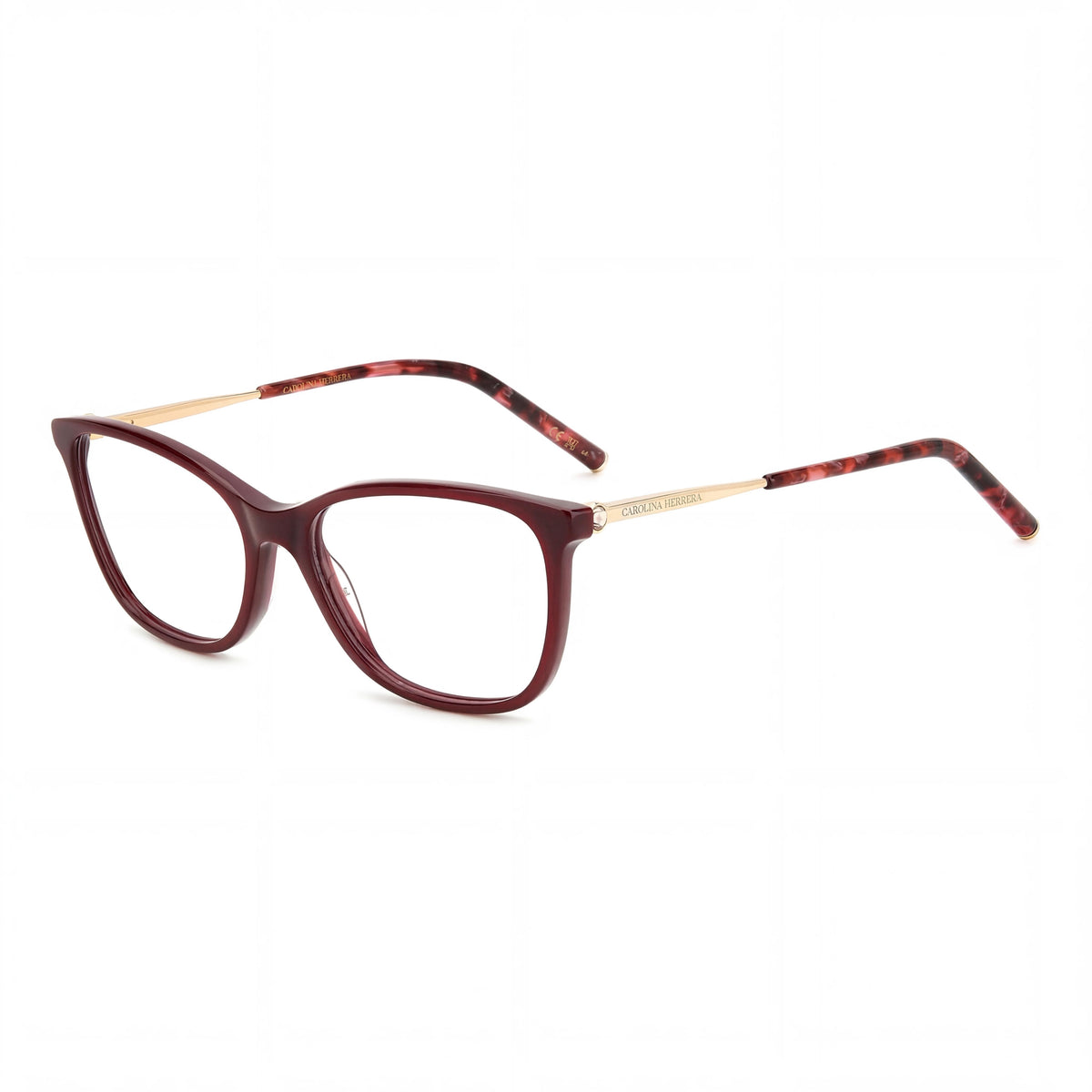 Gafas Carolina Herrera Classic HER 0197 en borgoña y dorado para hombre, 54 mm, Photo 1
