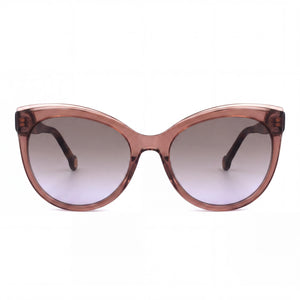 Carolina Herrera Essential Shield Sunglasses for Women — front view, Acetate frame