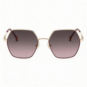 Carolina Herrera Essential Shield Sunglasses for Women — front view, Metal frame