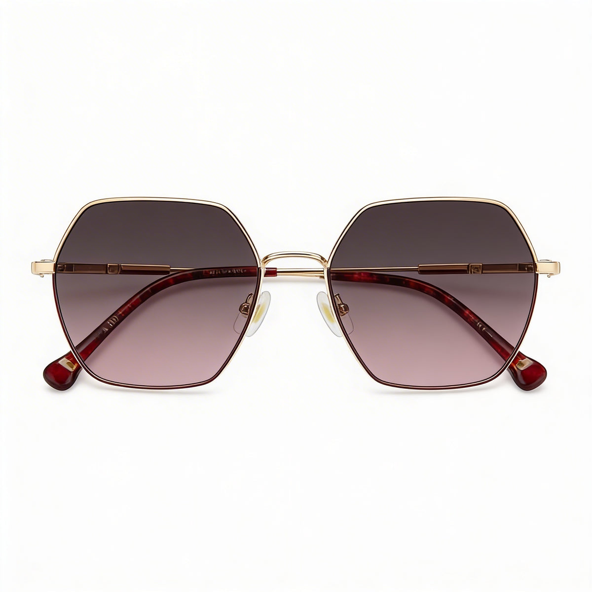 Gafas de sol de policarbonato con protección UV Carolina Herrera Essential para mujer, ligeras, de metal dorado y burdeos, 55 mm, Photo 3