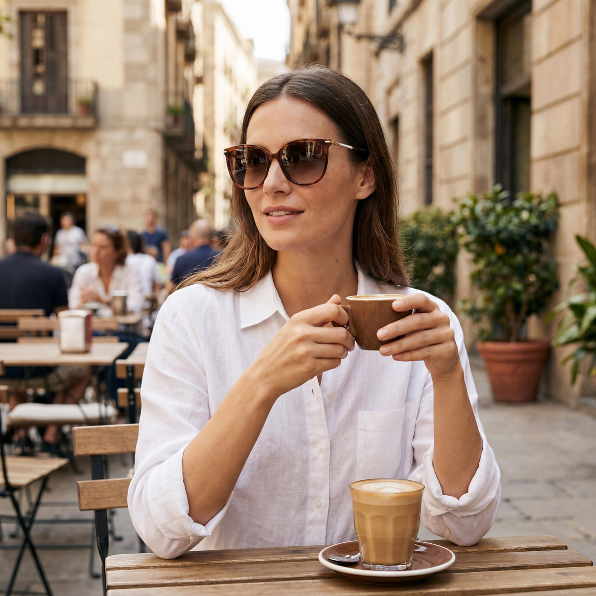 Carolina Herrera HER 0229/S Gafas de sol ovaladas color marrón habana para mujer, 55 mm, Photo 5