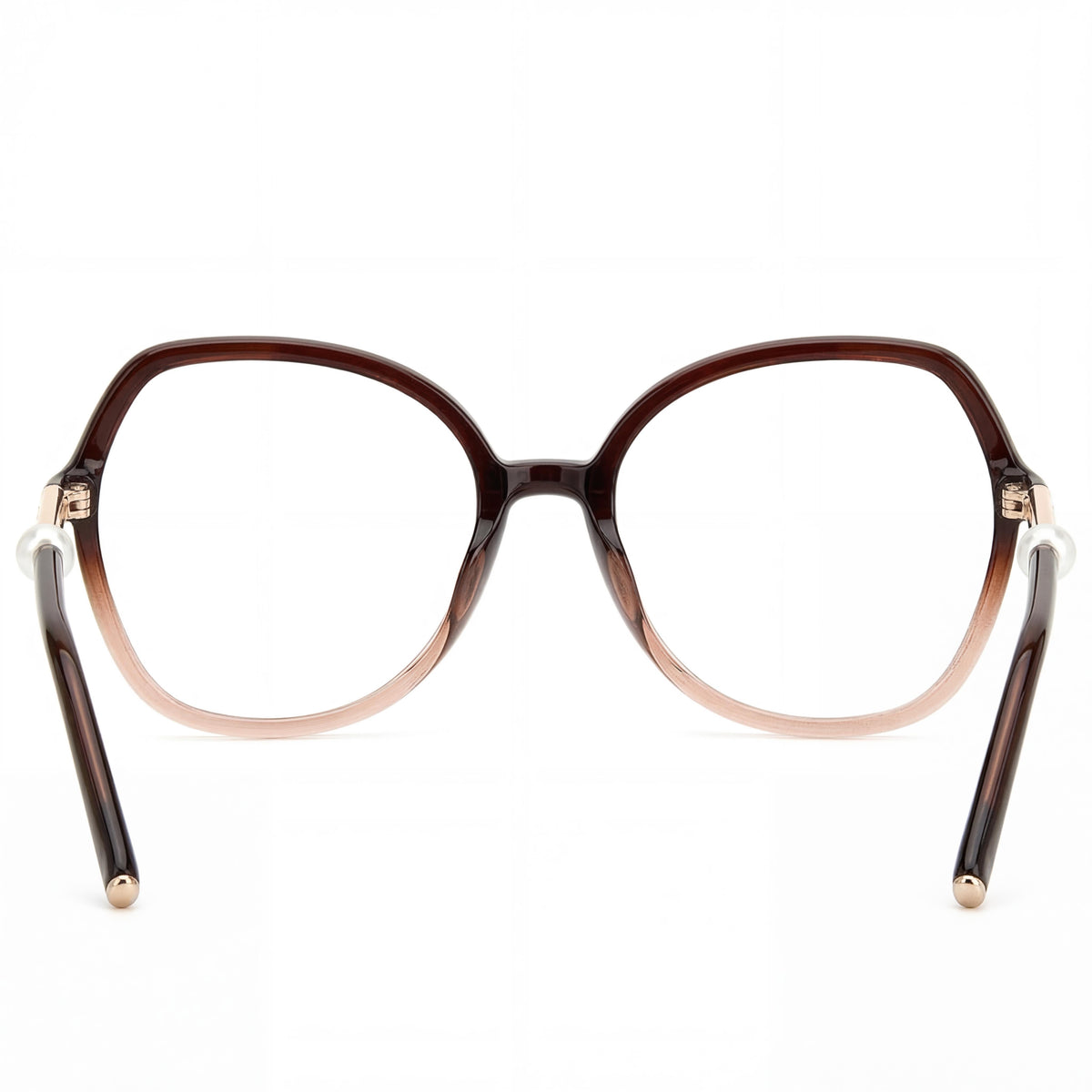 Carolina Herrera Her 0080 Brown Nude Round Eyeglasses for Women, 53mm, Photo 4