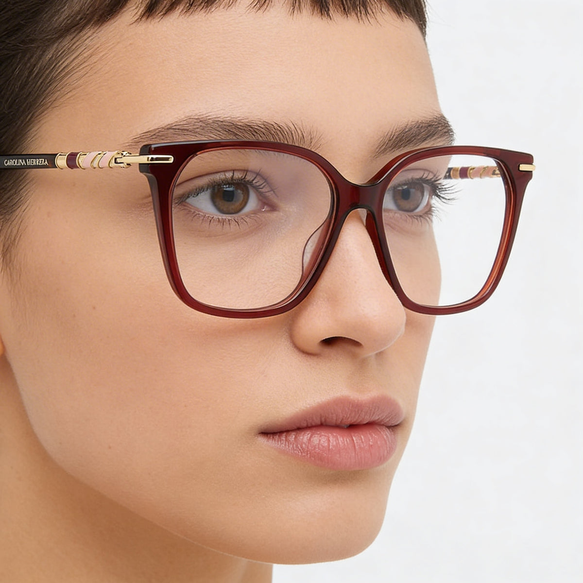 Gafas unisex Carolina Herrera Her 0094 Havana Castle Shield, 54mm, Photo 5