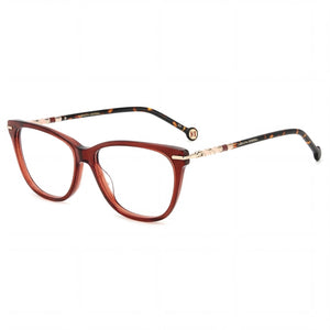 Carolina Herrera Her 0096 Red Rectangle Eyeglasses Unisex, Acetate frame