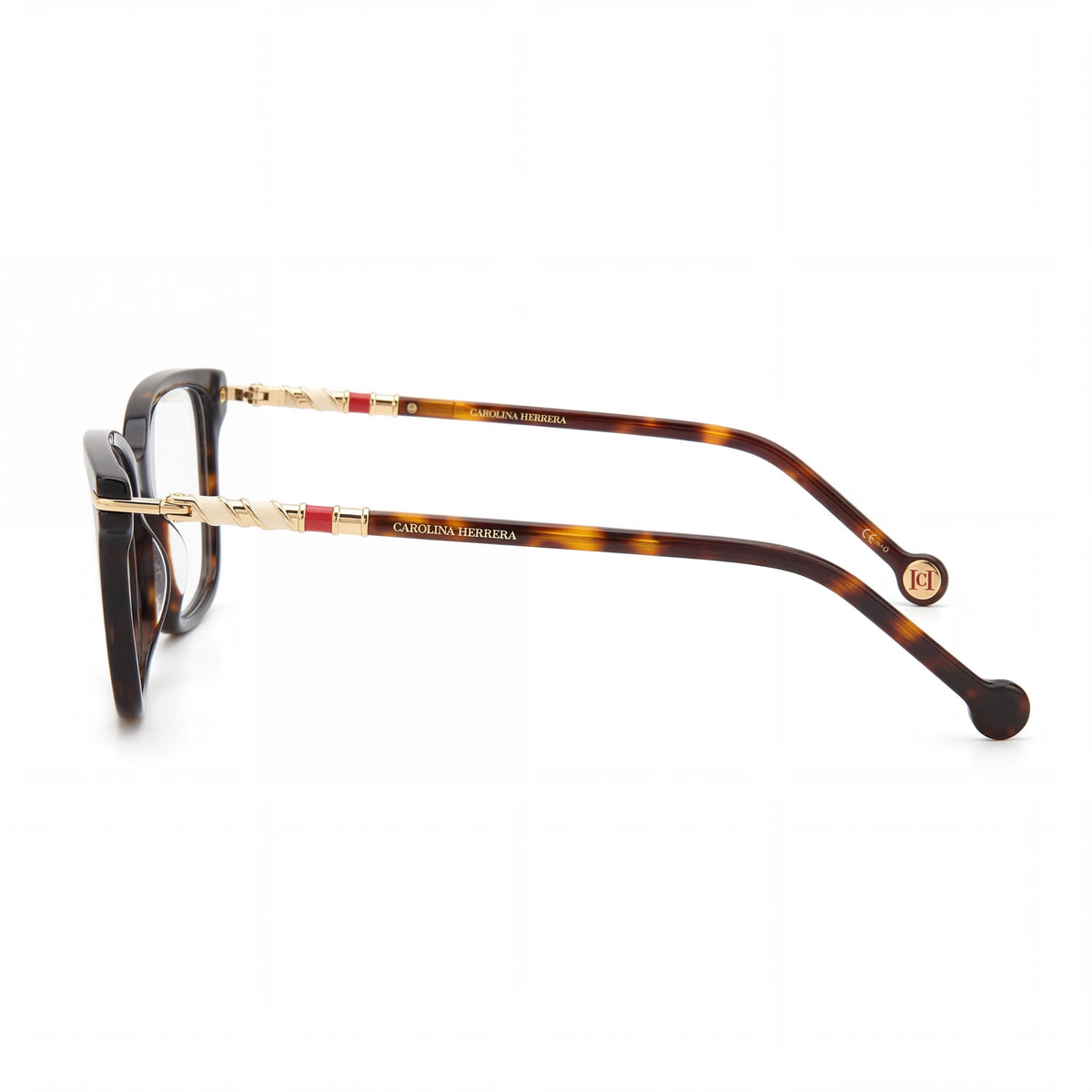 Carolina Herrera Her 0097 Havana Rectangle Eyeglasses Unisex, 54mm, Photo 2