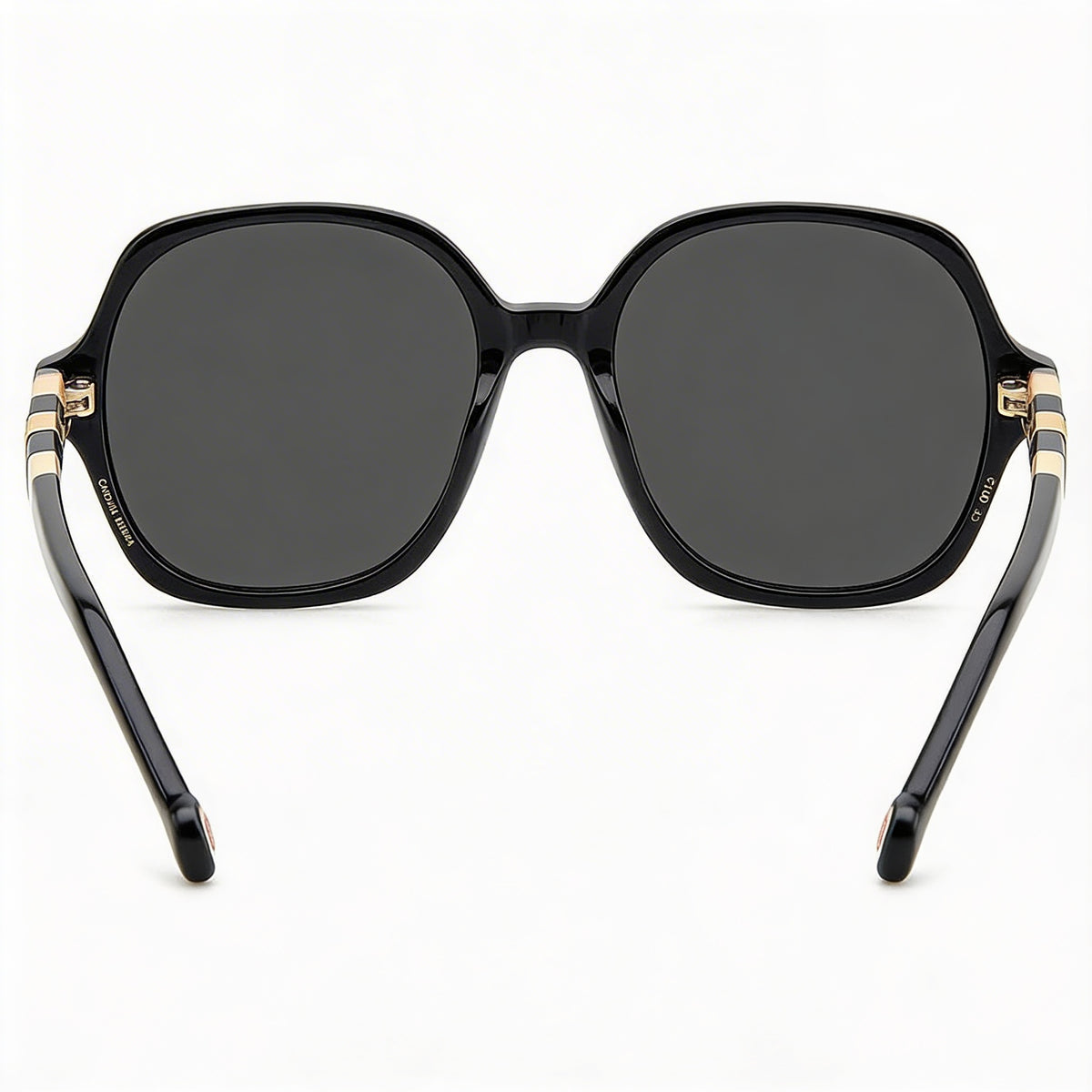 Gafas de sol clásicas Carolina Herrera para mujer, montura de plástico en negro, nude y gris, lentes en negro y nude, 82-92% de protección UV, 55 mm, Photo 4