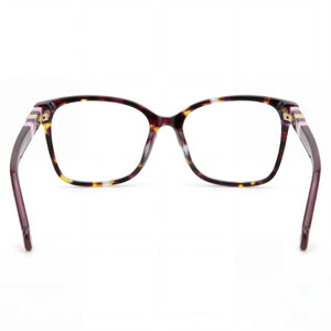 Carolina Herrera Her 0108 Square Eyeglasses Women — side view, Black Nude Acetate temples