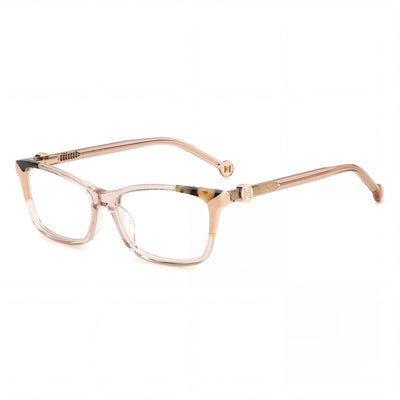 Carolina Herrera HER 0114 Beige Rectangle Eyeglasses Unisex, Plastic frame