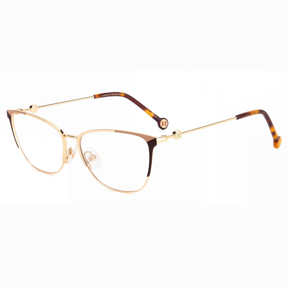 Carolina Herrera Her 0116 Gold Cat Eye Eyeglasses for Women, 57mm, Photo 1