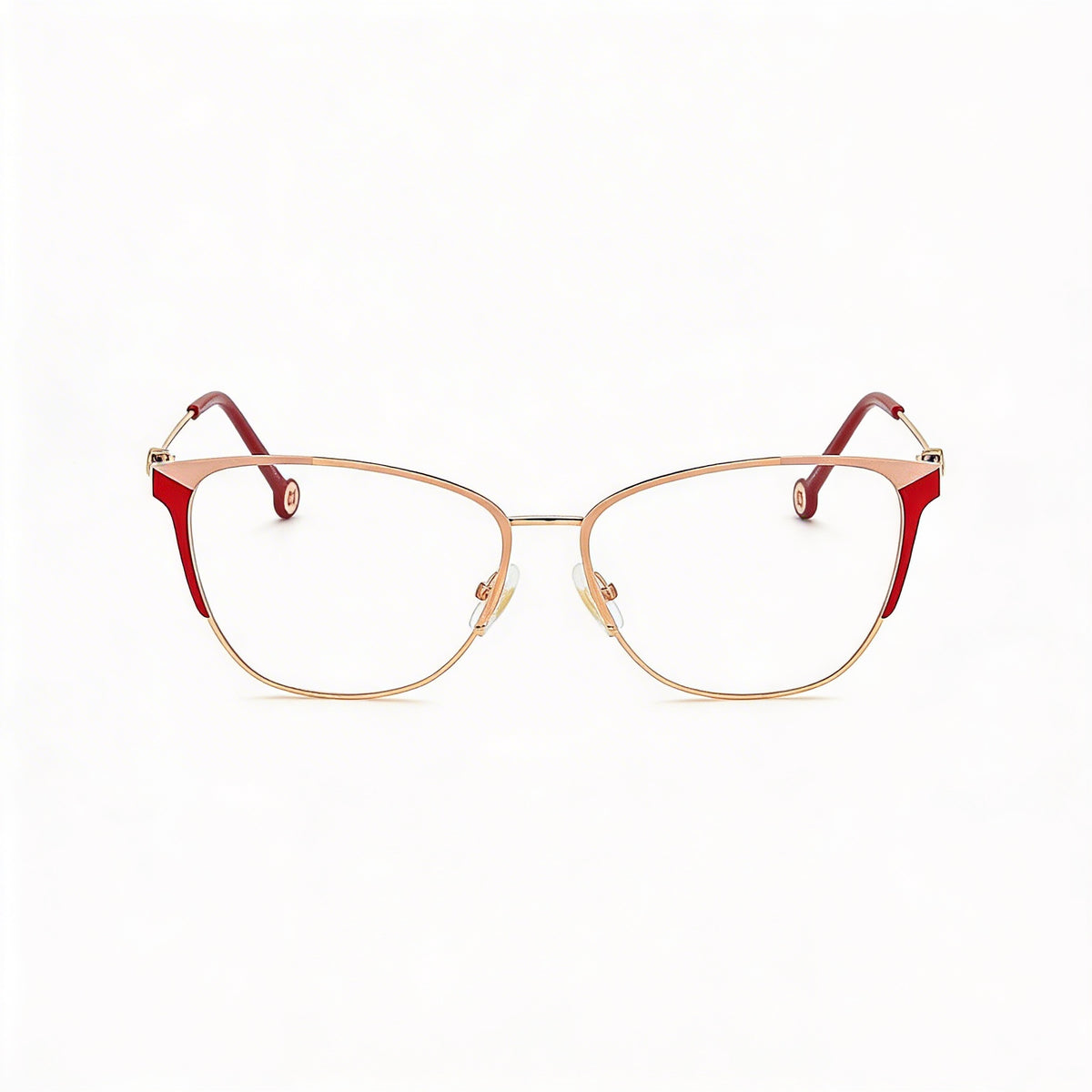 Carolina Herrera Her 0116 Red / Gold Square Eyeglasses for Women, 57mm, Photo 2