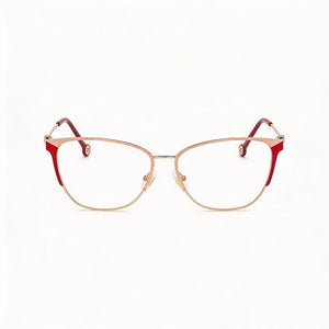 Carolina Herrera Her 0116 Square Eyeglasses for Women — front view, Alloy Steel