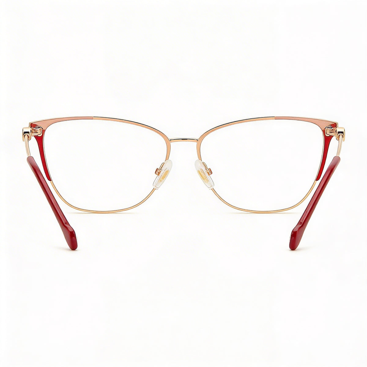 Carolina Herrera Her 0116 Red / Gold Square Eyeglasses for Women, 57mm, Photo 3