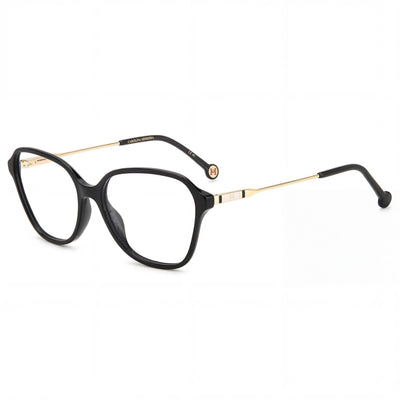Carolina Herrera HER 0117 807 55 Black Square Eyeglasses Unisex, Acetate frame
