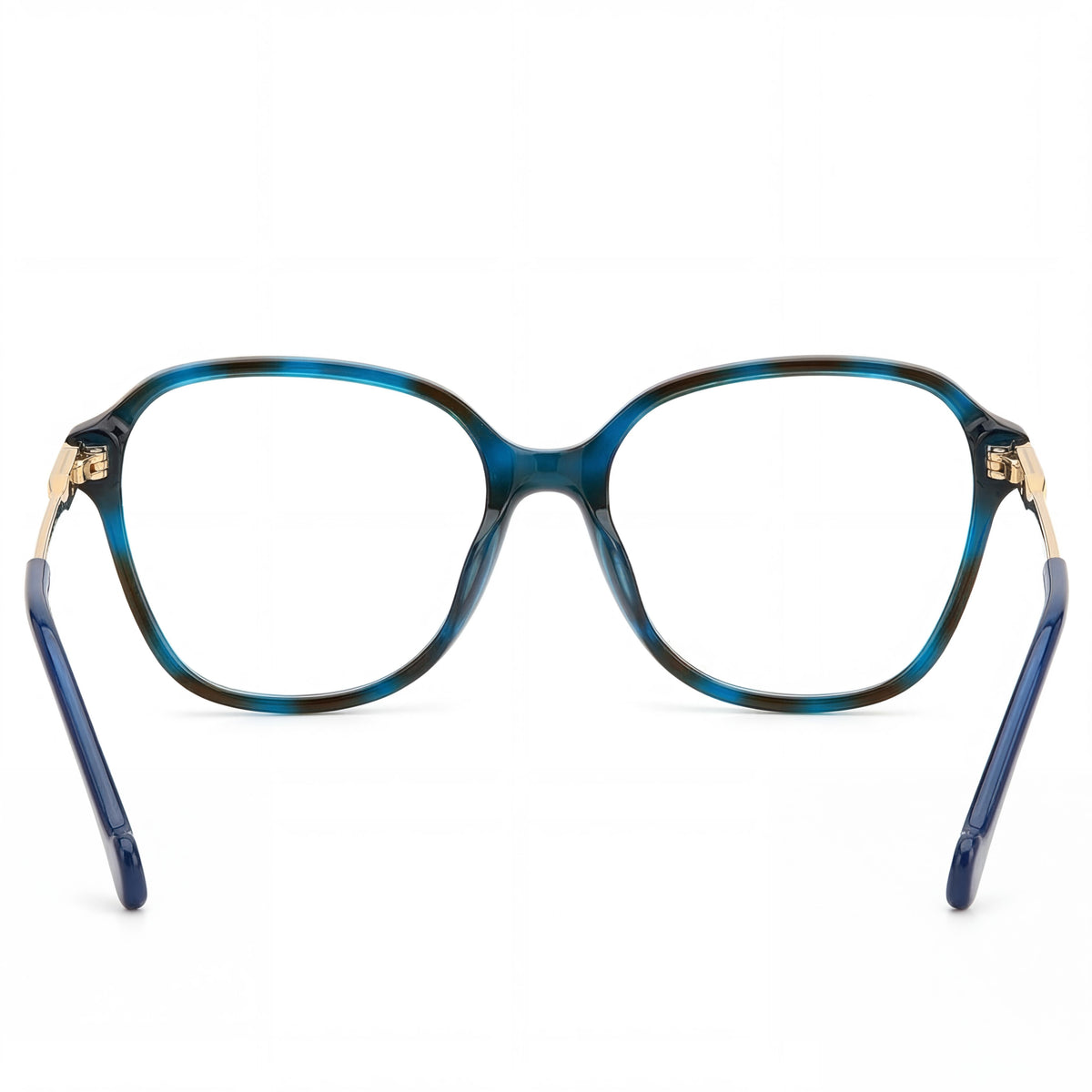 Gafas graduadas redondas Carolina Herrera Her 0117 Blue Havana para mujer, 55 mm, Photo 2