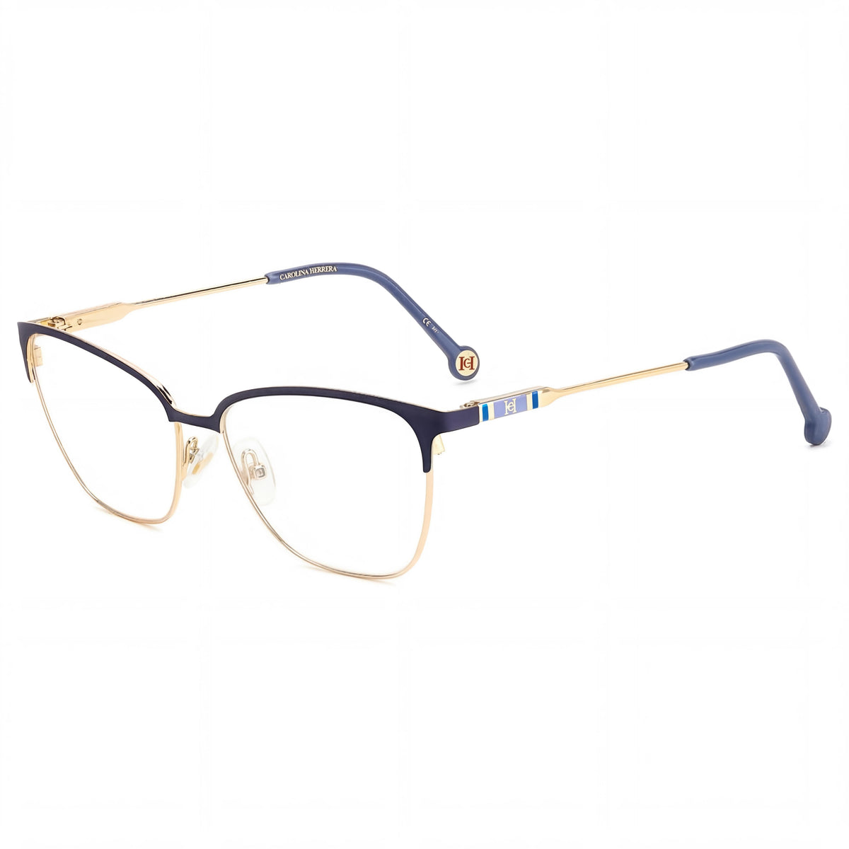 Carolina Herrera Her 0119 Gold Blue Square Eyeglasses for Women, 56mm, Photo 1