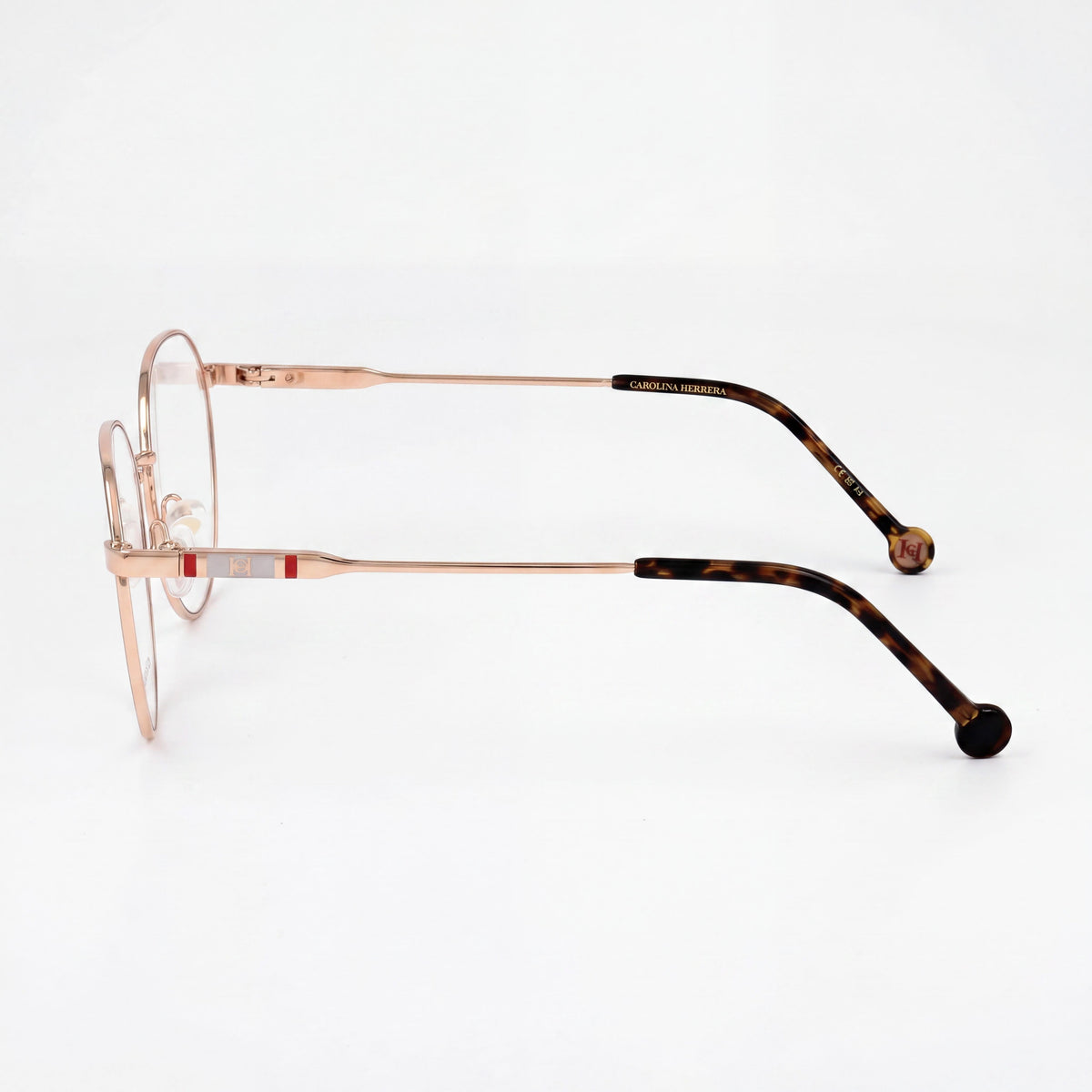 Carolina Herrera Her 0121 Gold Copper Round Eyeglasses for Women, 54mm, Photo 2