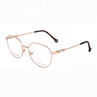 Carolina Herrera Her 0121 Gold Copper Round Eyeglasses for Women, Metal frame