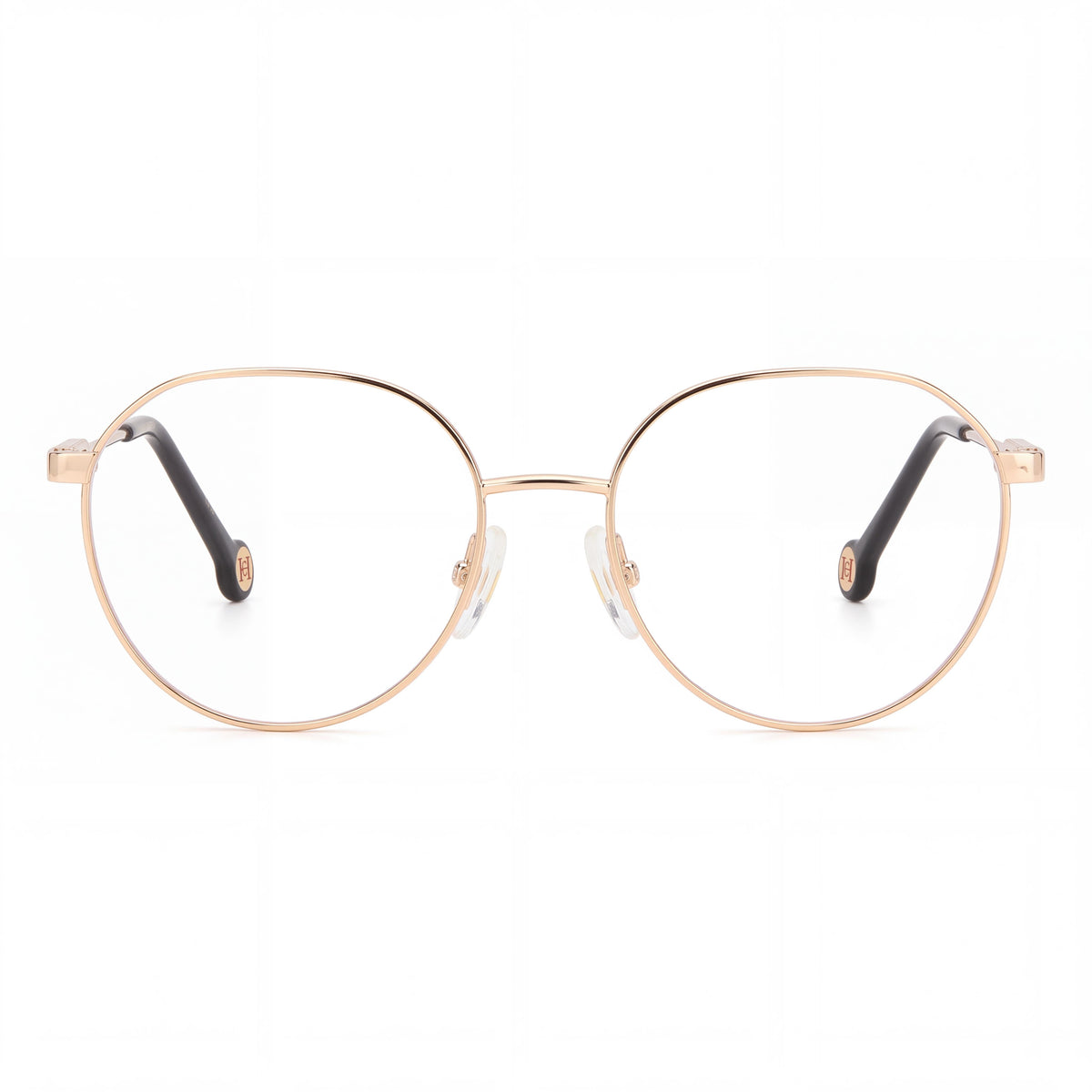 Gafas graduadas redondas para mujer Carolina Herrera Her 0121 en oro rosa, 54 mm, Photo 2