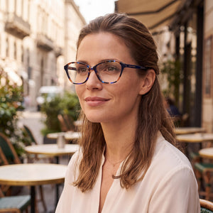 Carolina Herrera Her 0122 Havana Blue Eyeglasses Women — lifestyle wear, office and reading