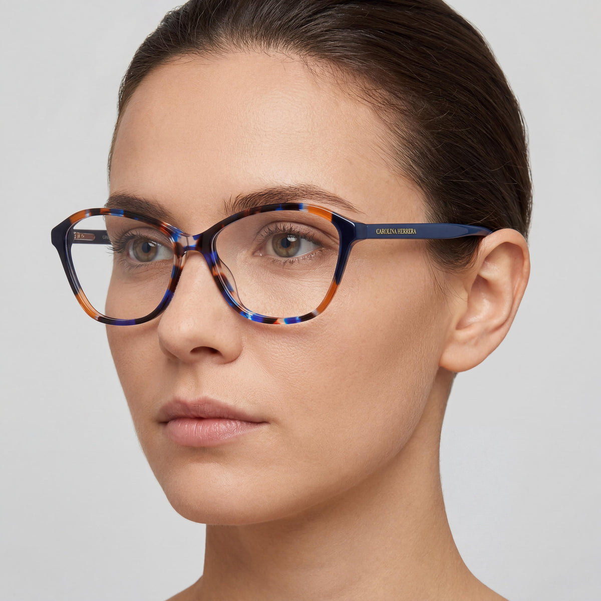 Gafas graduadas Carolina Herrera Her 0122 Havana cuadradas para mujer, 55mm, Photo 4