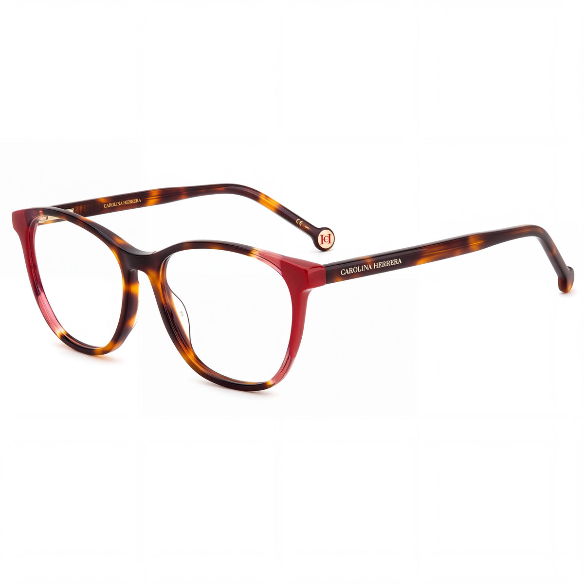 Gafas graduadas Carolina Herrera Her 0123 Havana Red Square Unisex, 54mm, Photo 1