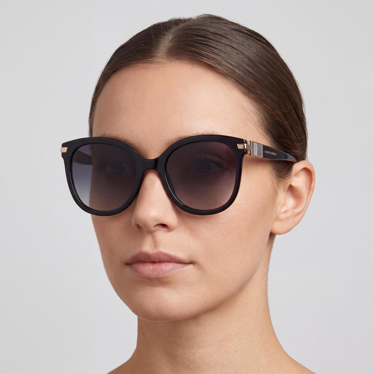 Carolina Herrera Her 0134/S Black Cat Eye Sunglasses for Women, 55mm, Photo 4