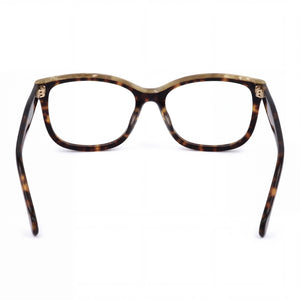 Carolina Herrera Her 0147 Rectangle Eyeglasses Men — side view, Havana Acetate temples