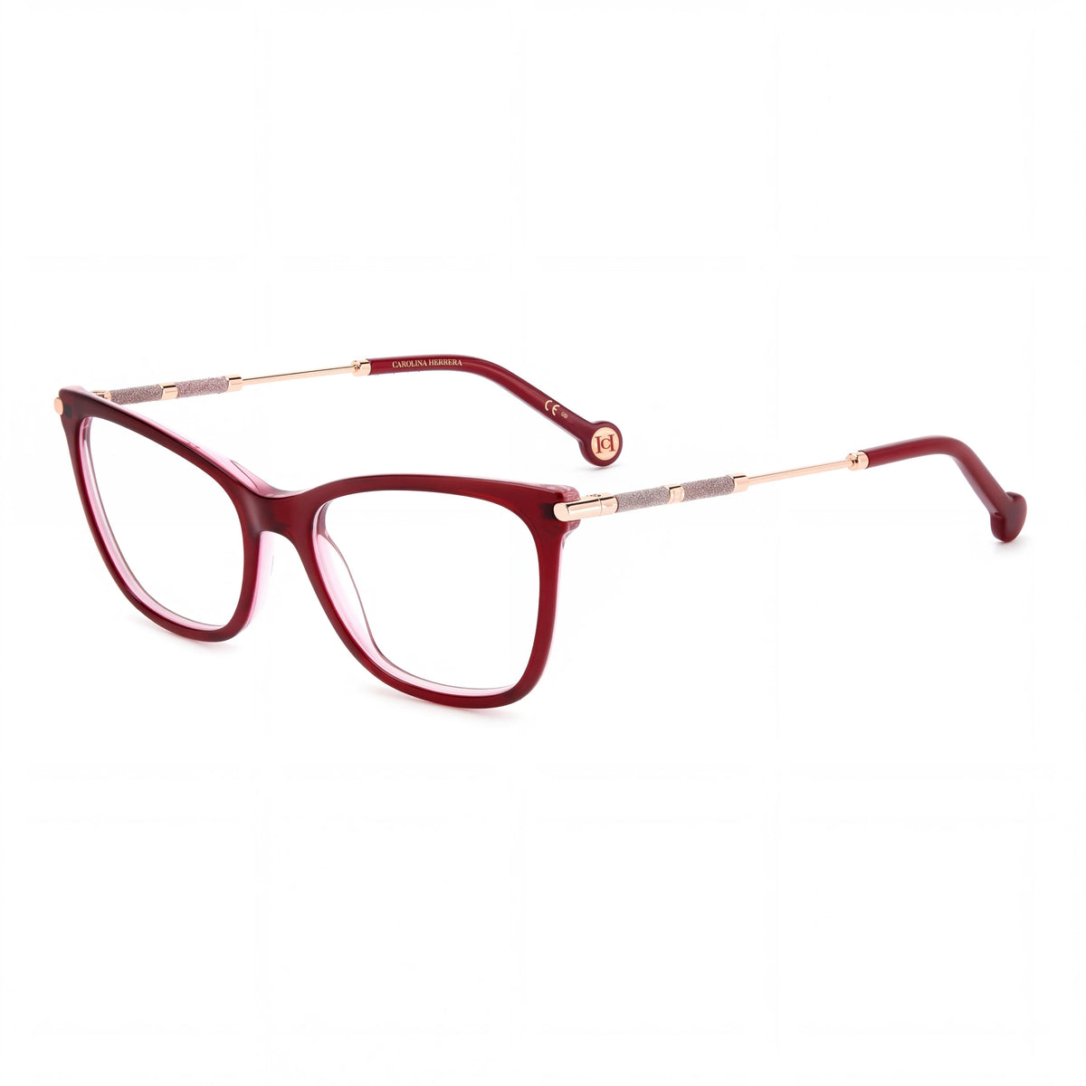 Carolina Herrera Her 0151 Burgundy Square Eyeglasses for Women, 54mm, Photo 1