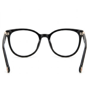 Carolina Herrera HER 0156 Rectangle Eyeglasses Unisex — side view, Black Acetate temples