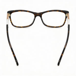Carolina Herrera HER 0160 Rectangle Eyeglasses Women — side view, Havana Plastic temples