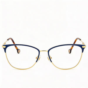 Carolina Herrera Her 0161 Rectangle Eyeglasses for Women — front view, Alloy Steel
