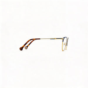 Carolina Herrera Her 0161 Rectangle Eyeglasses Women — side view, Gold Alloy Steel temples