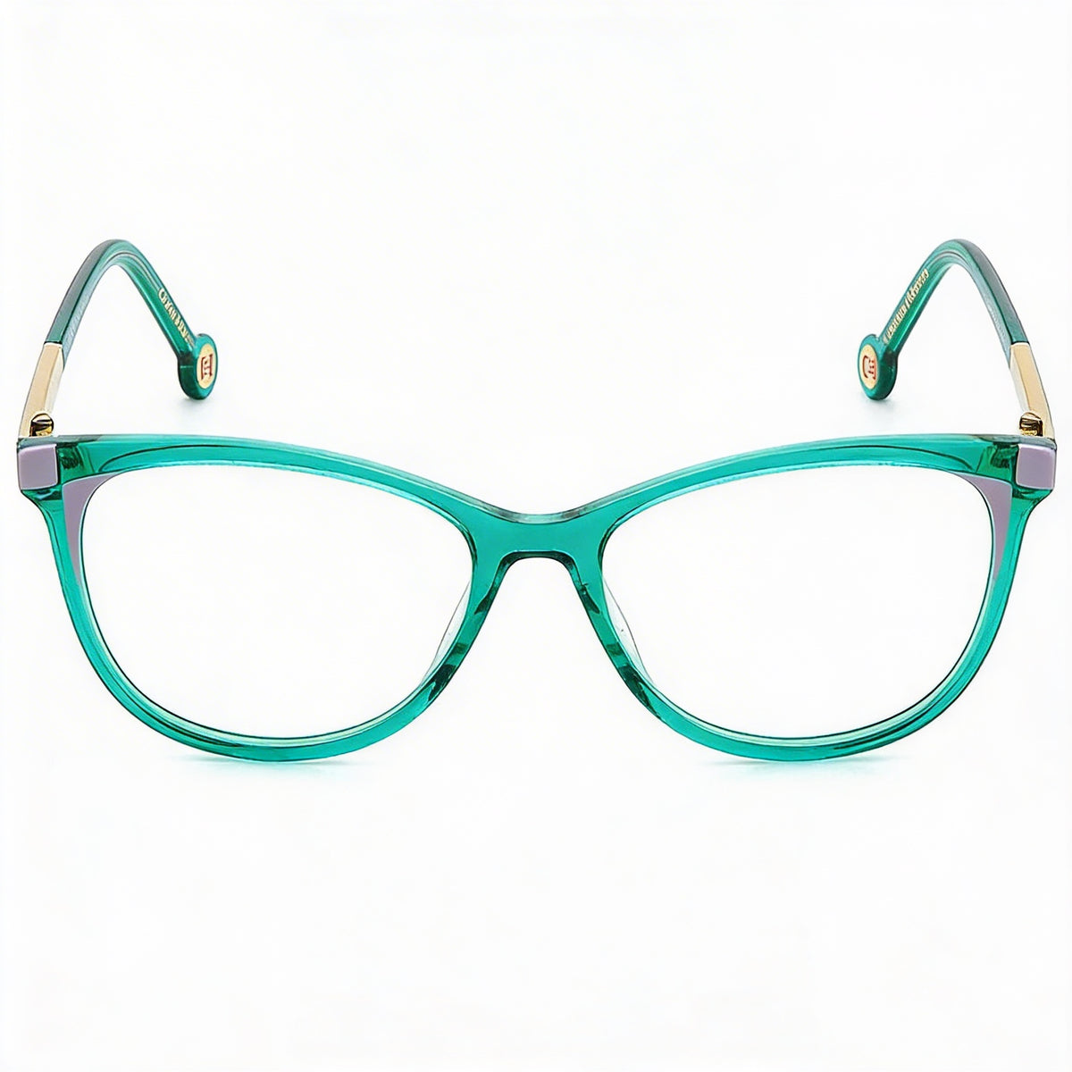 Carolina Herrera Her 0163 Green Rectangle Eyeglasses for Women, 53mm, Photo 2