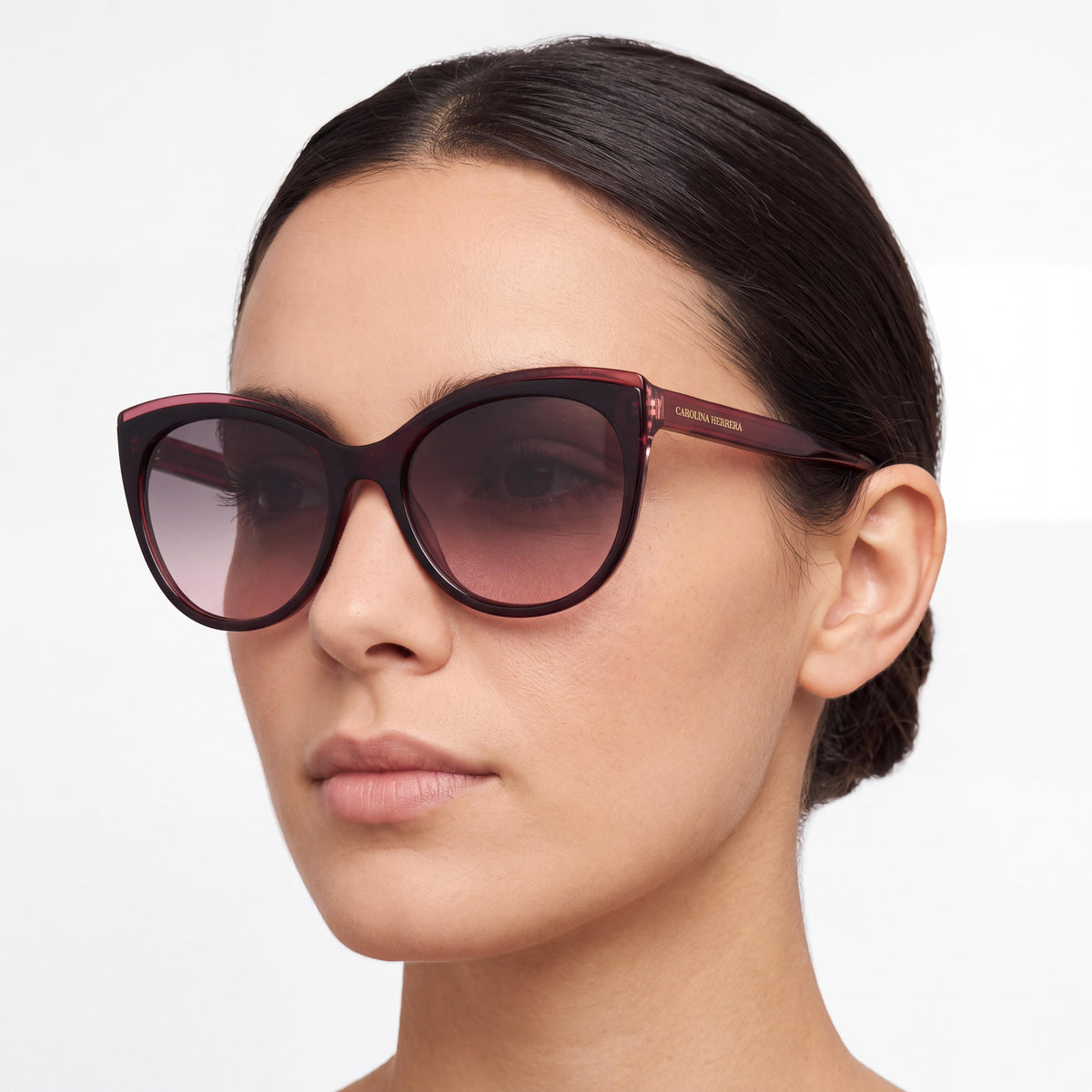 Carolina Herrera HER 0175/S Red Cat Eye Sunglasses for Women, 57mm, Photo 3