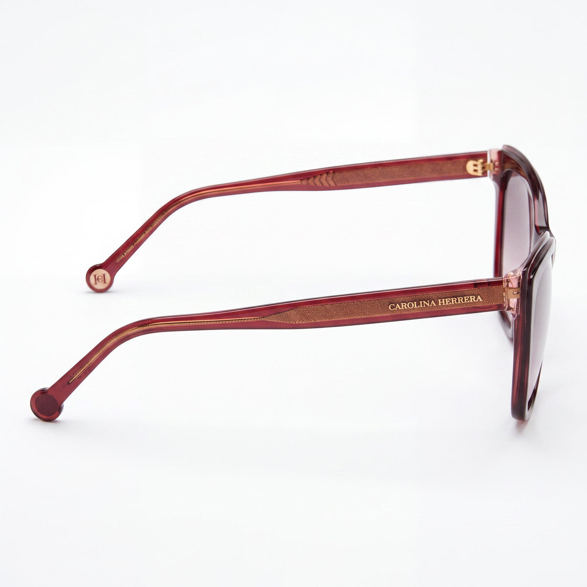 Gafas de sol rectangulares Carolina Herrera para mujer en color rojo burdeos, 55 mm, Photo 3