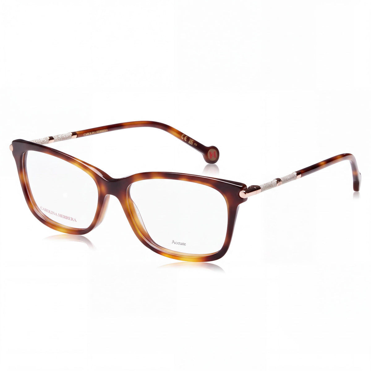 Gafas Carolina Herrera 0198 para mujer, montura de plástico ligera, lentes transparentes de policarbonato, 53-15-145, Photo 1