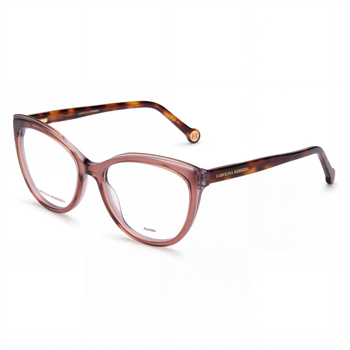 Carolina Herrera Her 0207 Brown Grey Eyeglasses for Men, 53mm, Photo 1