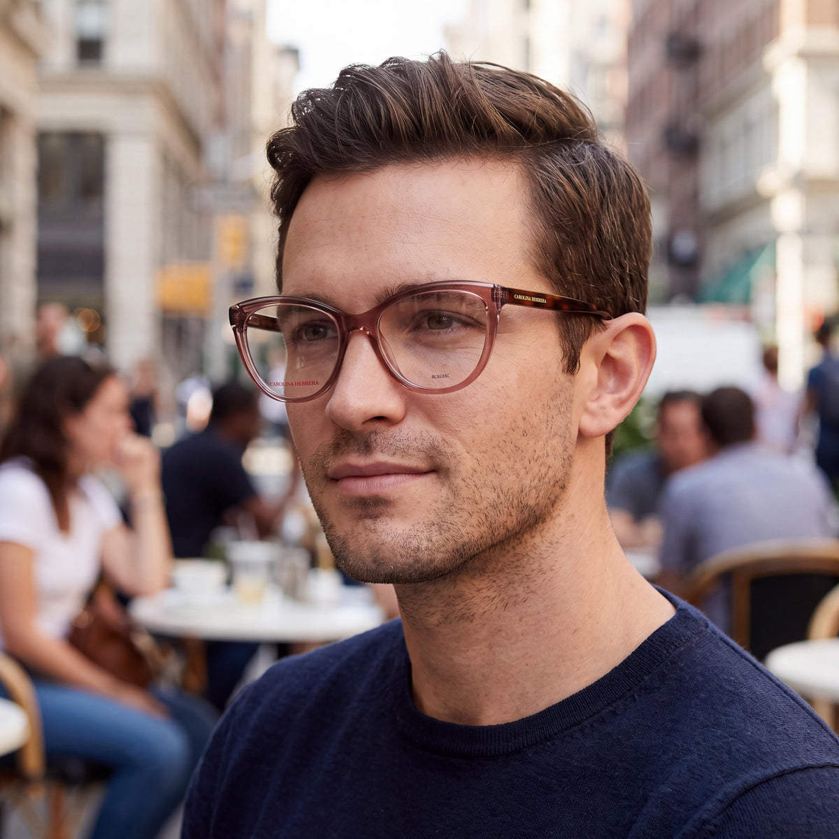 Carolina Herrera Her 0207 Brown Grey Eyeglasses for Men, 53mm, Photo 4