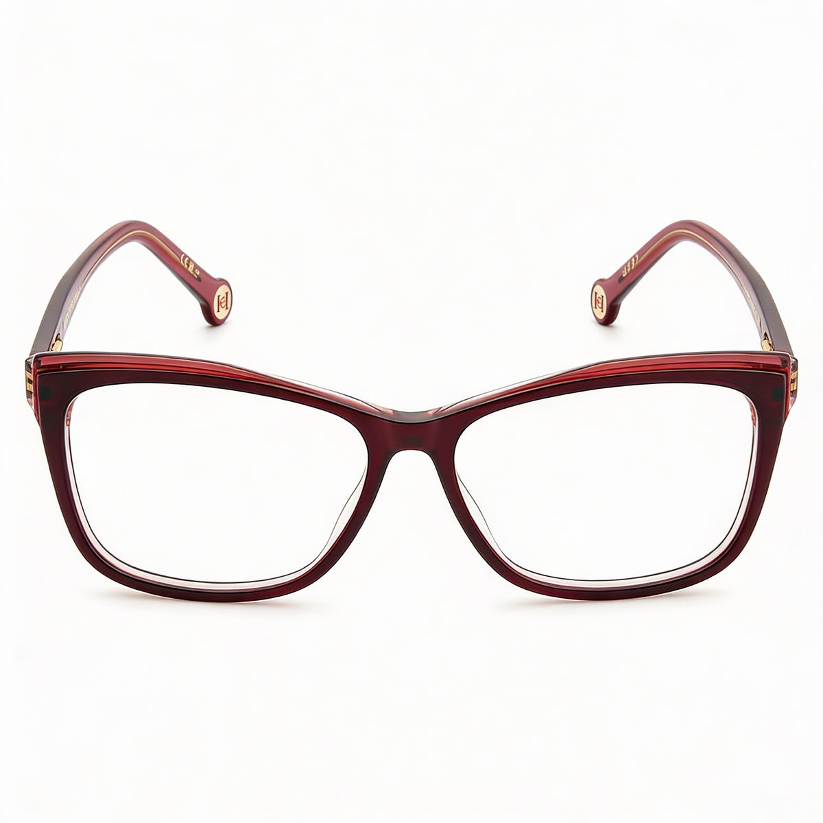 Carolina Herrera Her 0208 Red Rectangle Eyeglasses for Women, 55mm, Photo 2