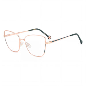 Carolina Herrera Her 0209 Gold Green Rectangle Eyeglasses for Women, Metal frame
